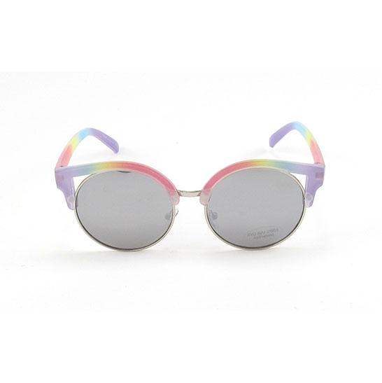 Black Mirrored Sunglasses: Rainbow Lens - Mosphaiti Clothing