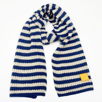 Wool stripe scarf